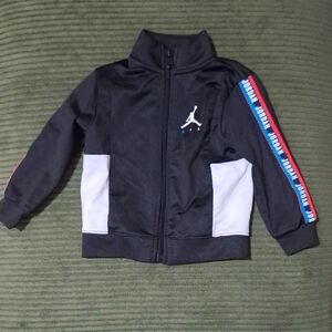 Jordan Black and White Kids' Jacket with Colorful Accents